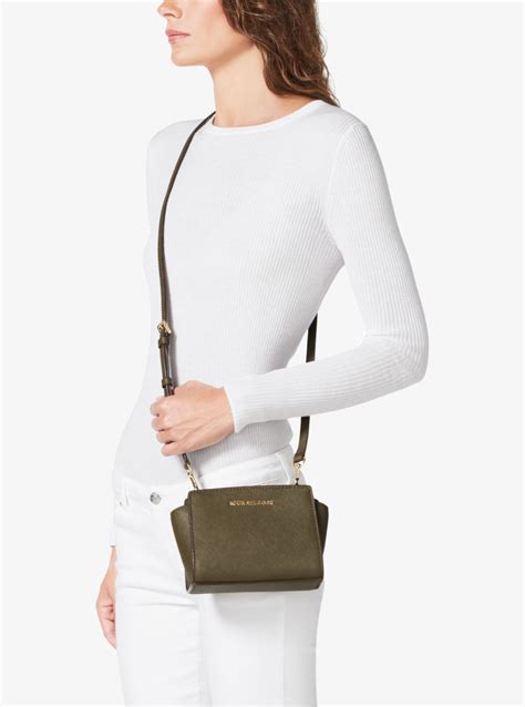 michael kors selma mini studded leather crossbody|Michael Kors selma mini crossbody.